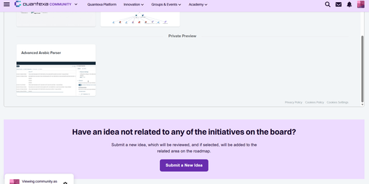 Use the submit a new idea form under the roadmap to submit an idea not related to anything on the roadmap