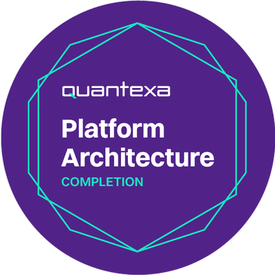 Quantexa Platform Architecture Completion badge