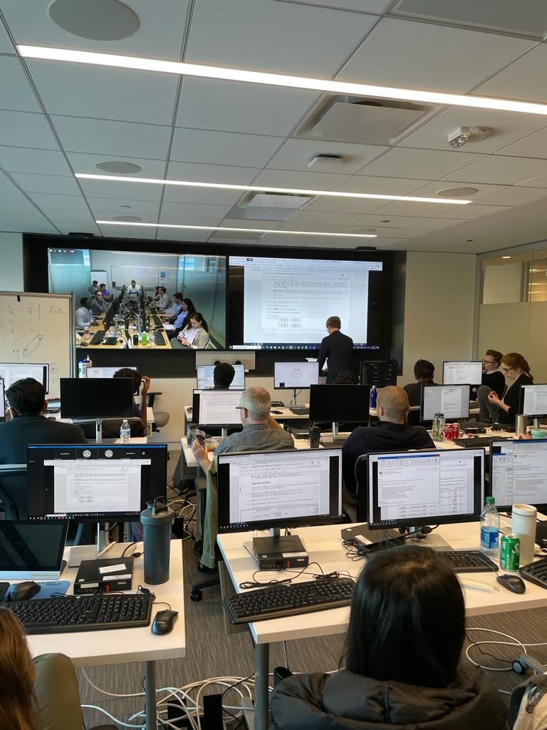 workshop with computers