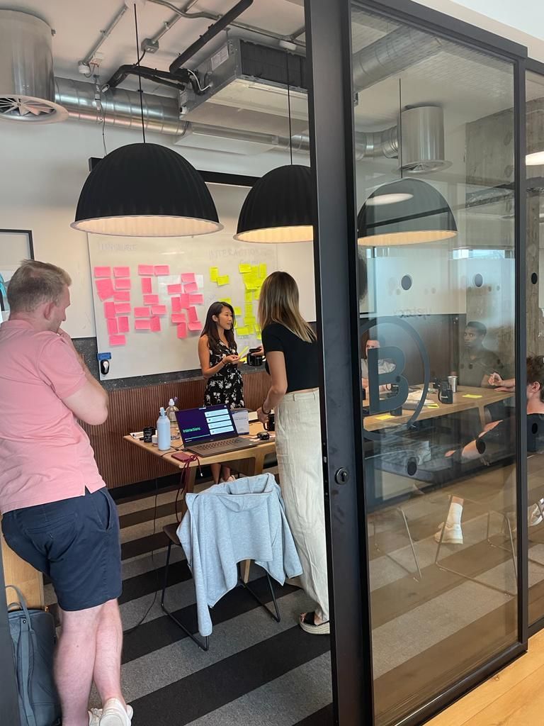 meeting with whiteboard
